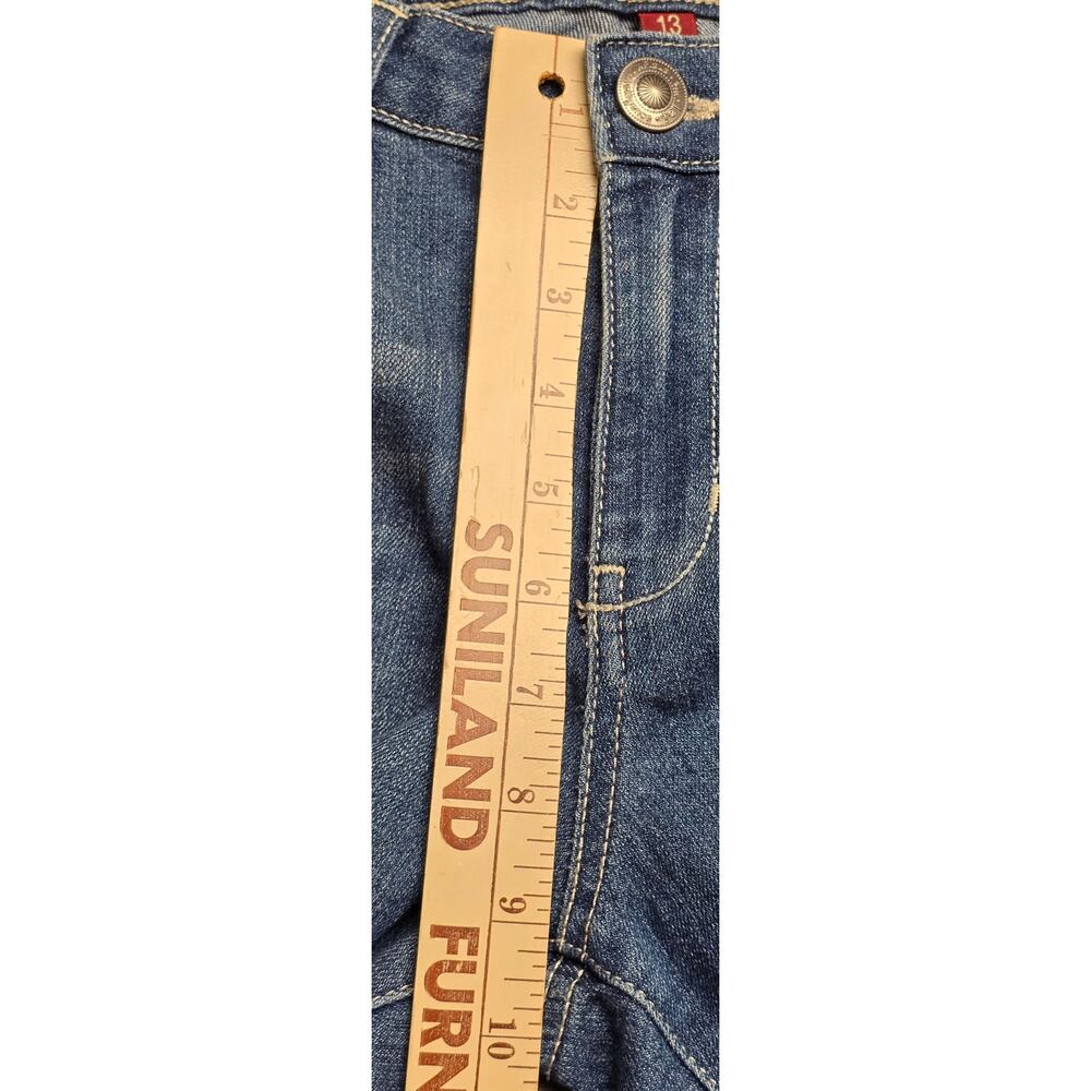Y2K LEI Felecia Lowrise Bootcut Jeans Juniors Size 13 (Fits 32x31) Distressed - Picture 9 of 9